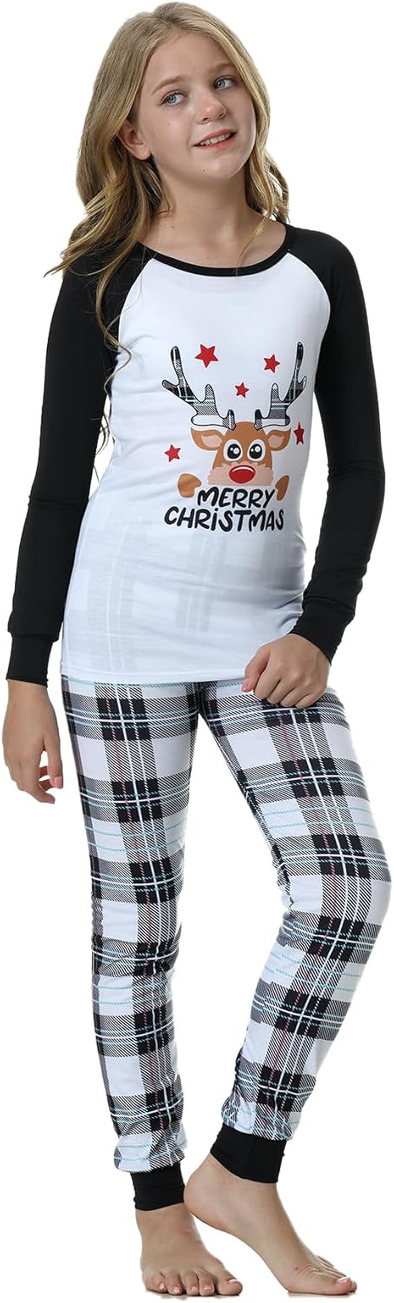 Matching Family Christmas Pajamas Set Soft Holiday Clothes Sleepwear