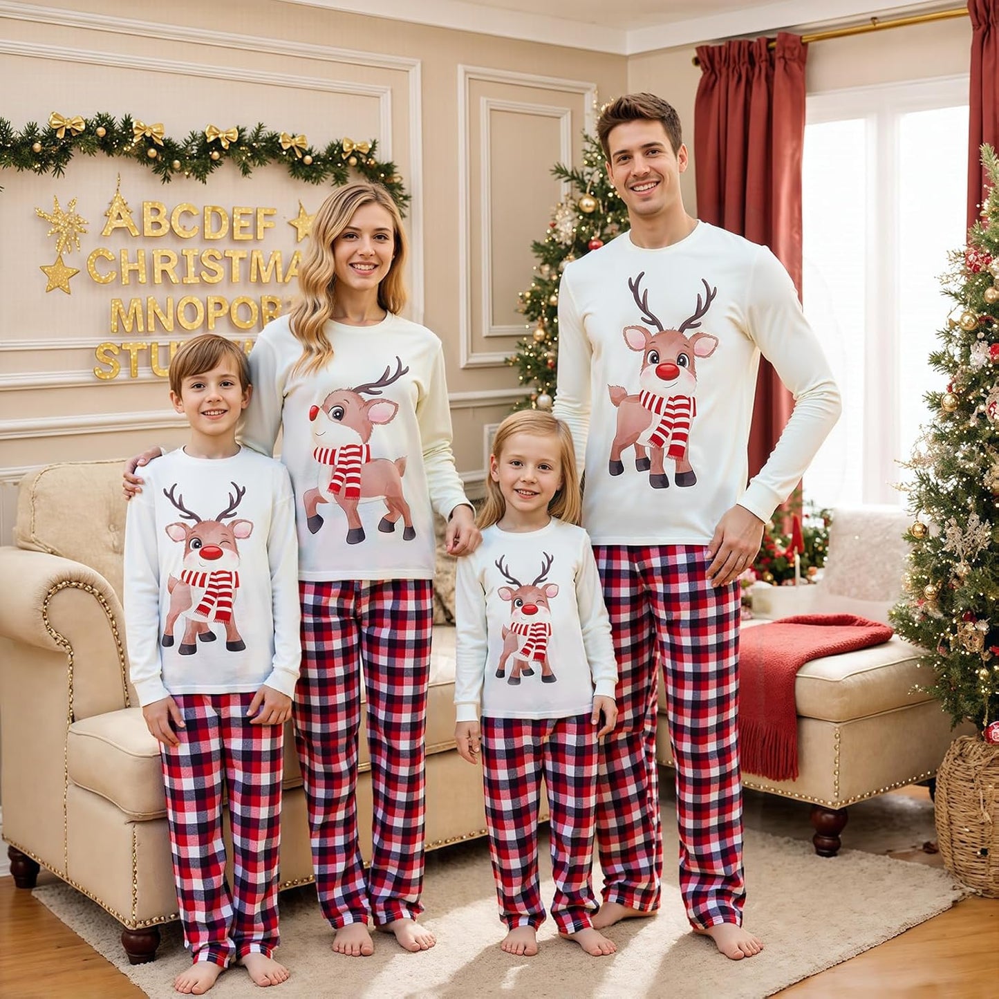 Family Christmas Pajamas Matching Pajamas for Family, Xmas Pjs Sets Holiday Sleepwear