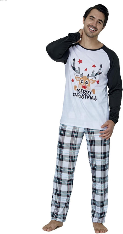 Matching Family Christmas Pajamas Set Soft Holiday Clothes Sleepwear