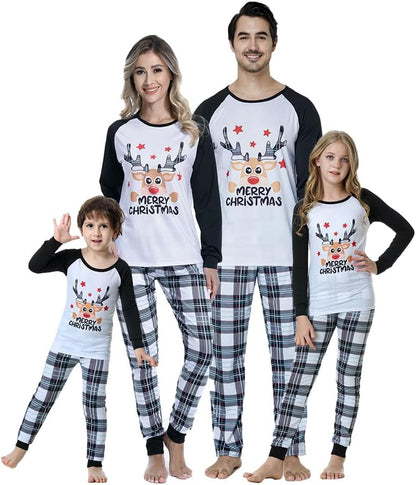 Matching Family Christmas Pajamas Set Soft Holiday Clothes Sleepwear