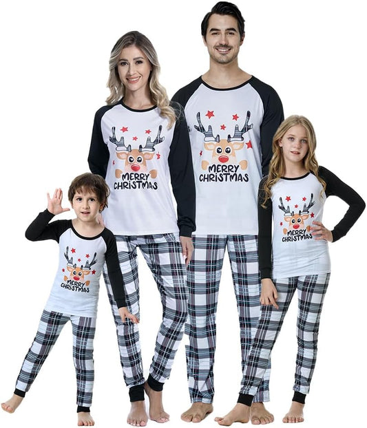 Matching Family Christmas Pajamas Set Soft Holiday Clothes Sleepwear