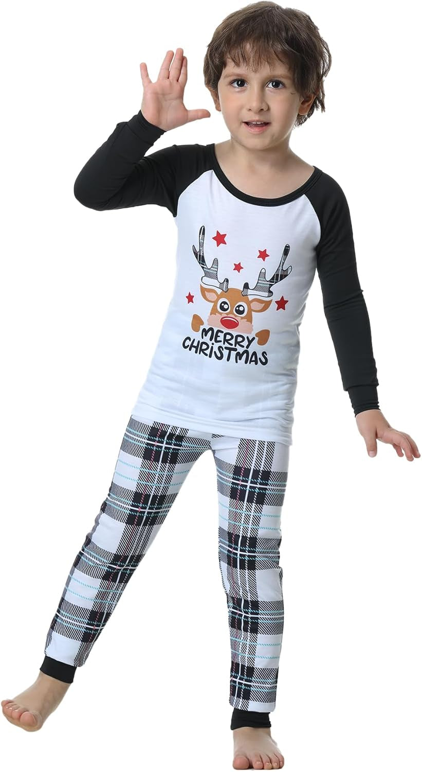 Matching Family Christmas Pajamas Set Soft Holiday Clothes Sleepwear