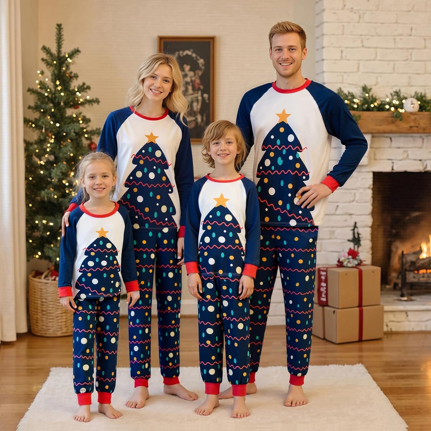 Family Christmas Pajamas Matching Pajamas for Family, Xmas Pjs Sets Holiday Sleepwear