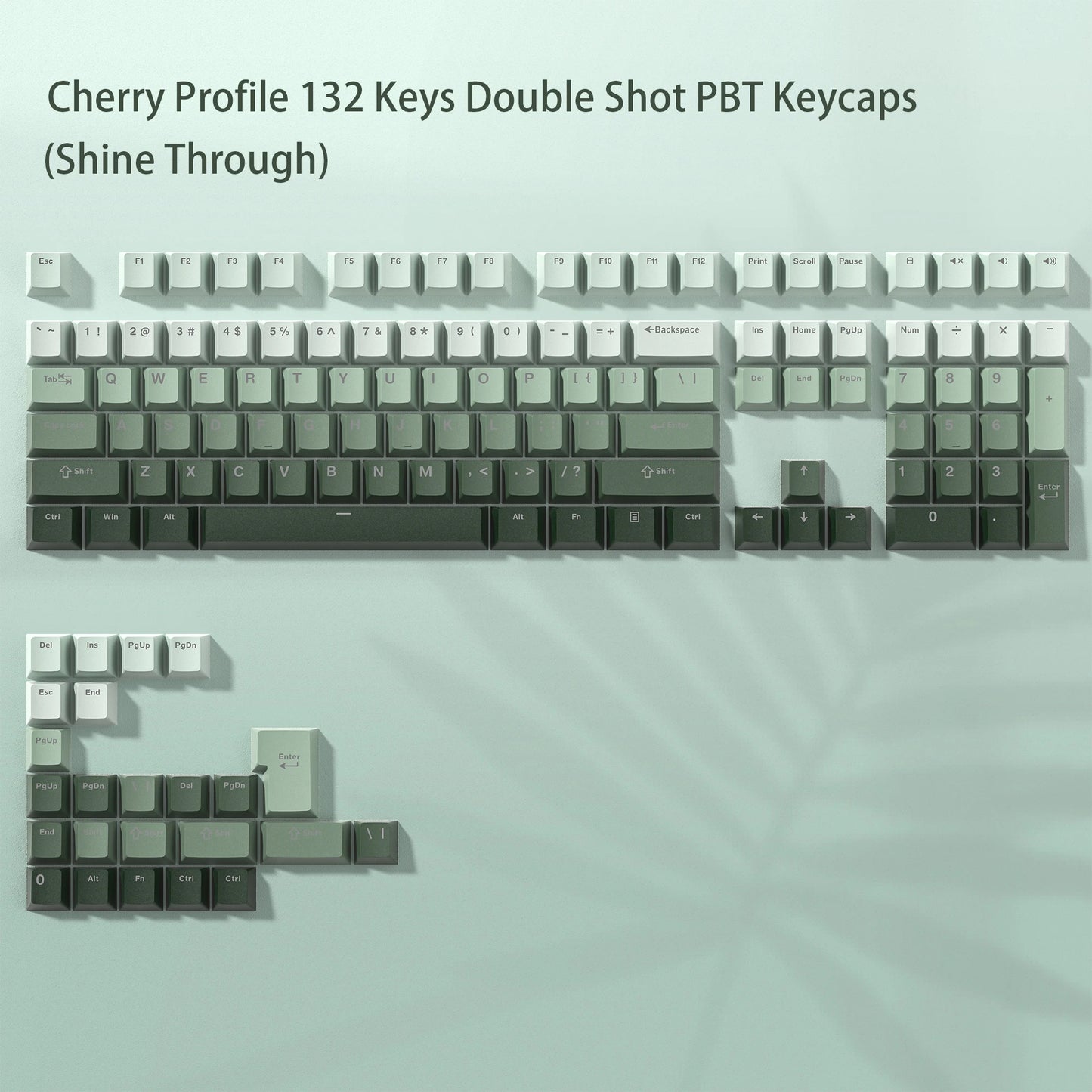 168 Keys Double Shot PBT Keycap Custom WOB Keycap Cherry Profile Keyboard Keycaps for Cherry Gateron MX Switches Gaming Keyboard