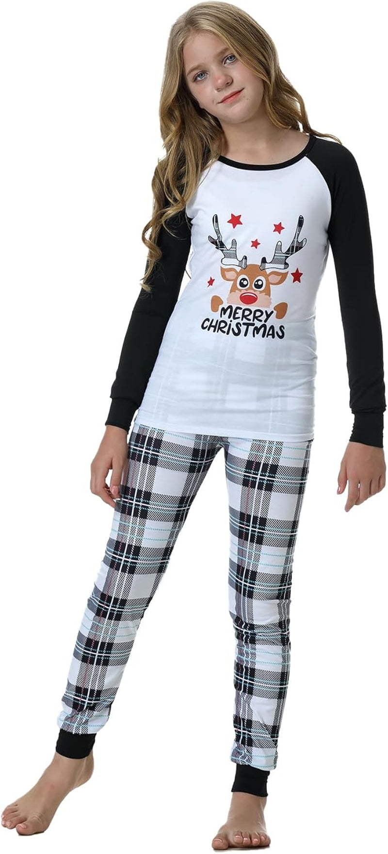 Matching Family Christmas Pajamas Set Soft Holiday Clothes Sleepwear